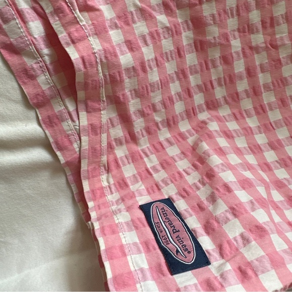 Vineyard Vines Men’s Swim Trunks XL Pink Check Race Stripe Side Pockets - Picture 2 of 10